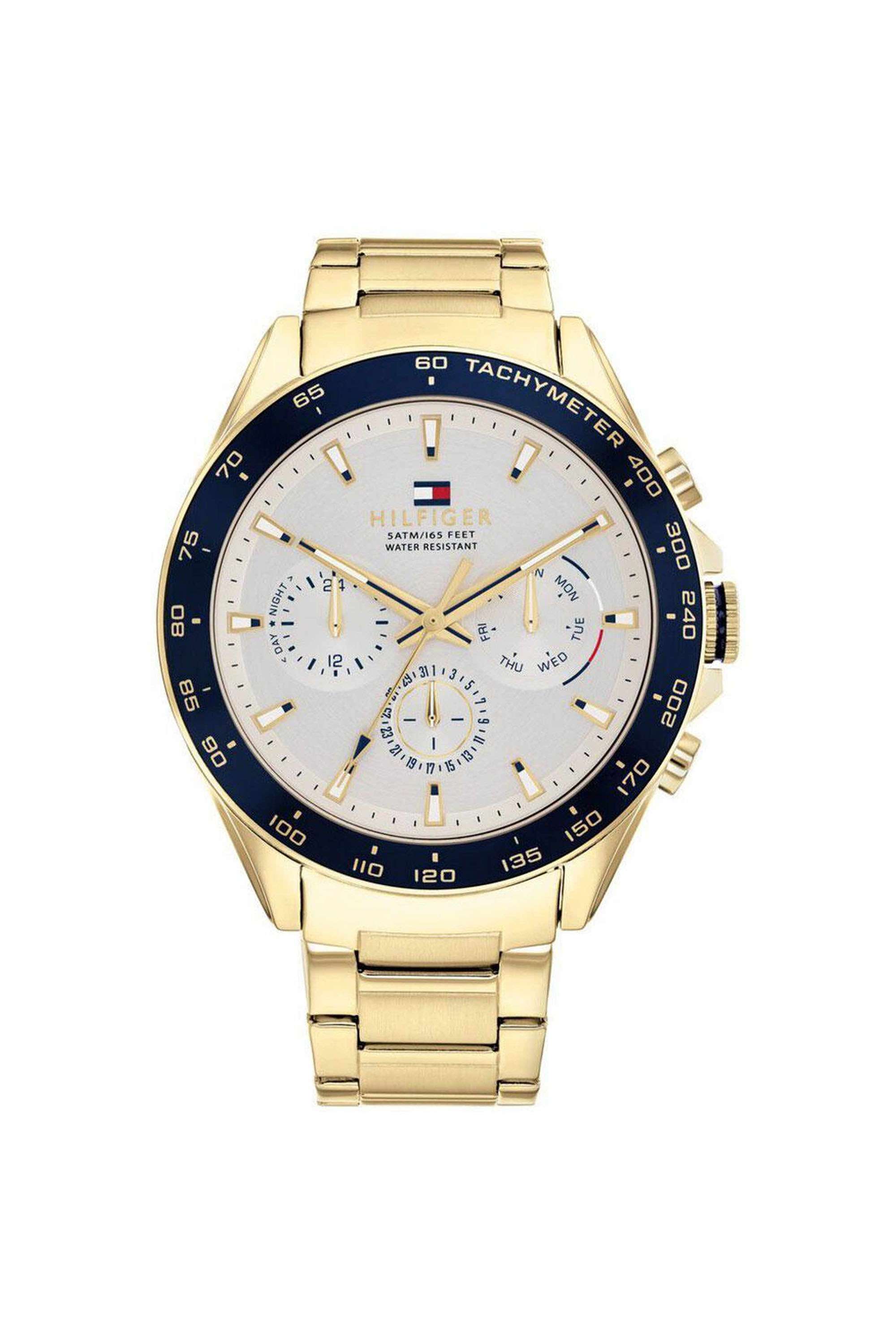 46-mm-Quartz-Analogue-Watch-For-Men---Silver-Dial-with-Two-Tone-Stainless-Steel-Strap-(TH1791969)
