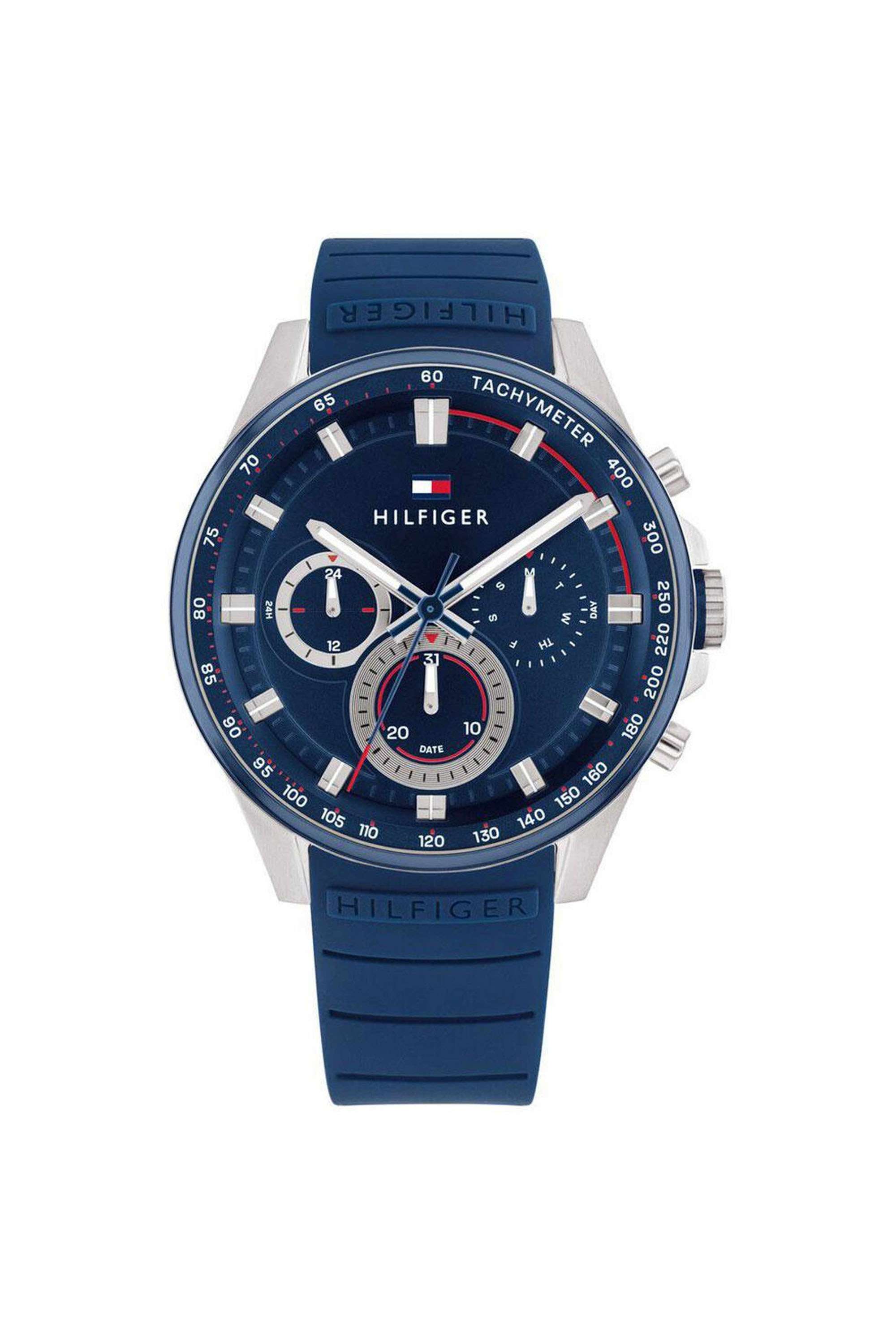 Max-45-mm-Quartz-Analogue-Watch-For-Men---Blue-Dial-with-Blue-Silicone-Strap-(TH1791970)