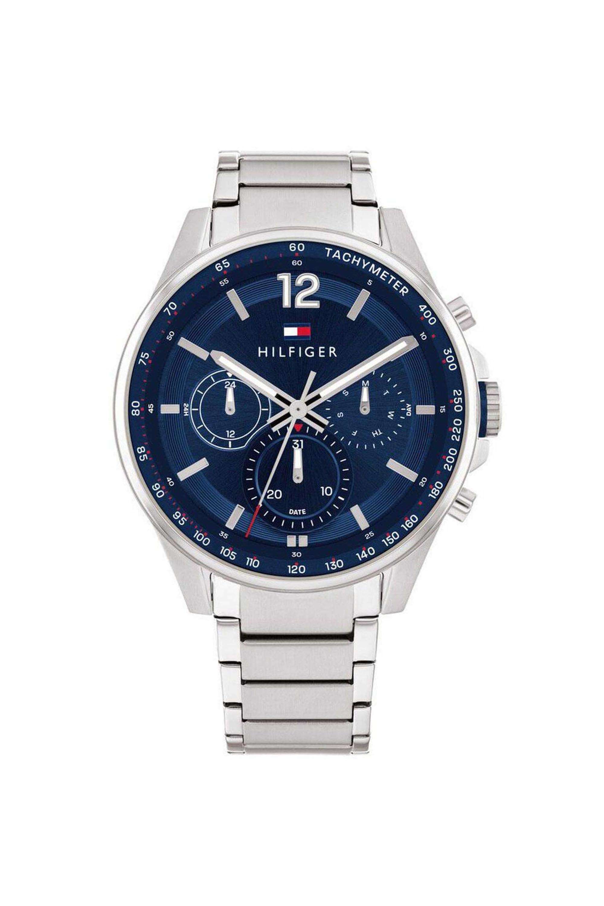 Max-Men-s-45-mm-Quartz-Analogue-Watch---Blue-Dial-with-Silver-Stainless-Steel-Strap-(TH1791973)