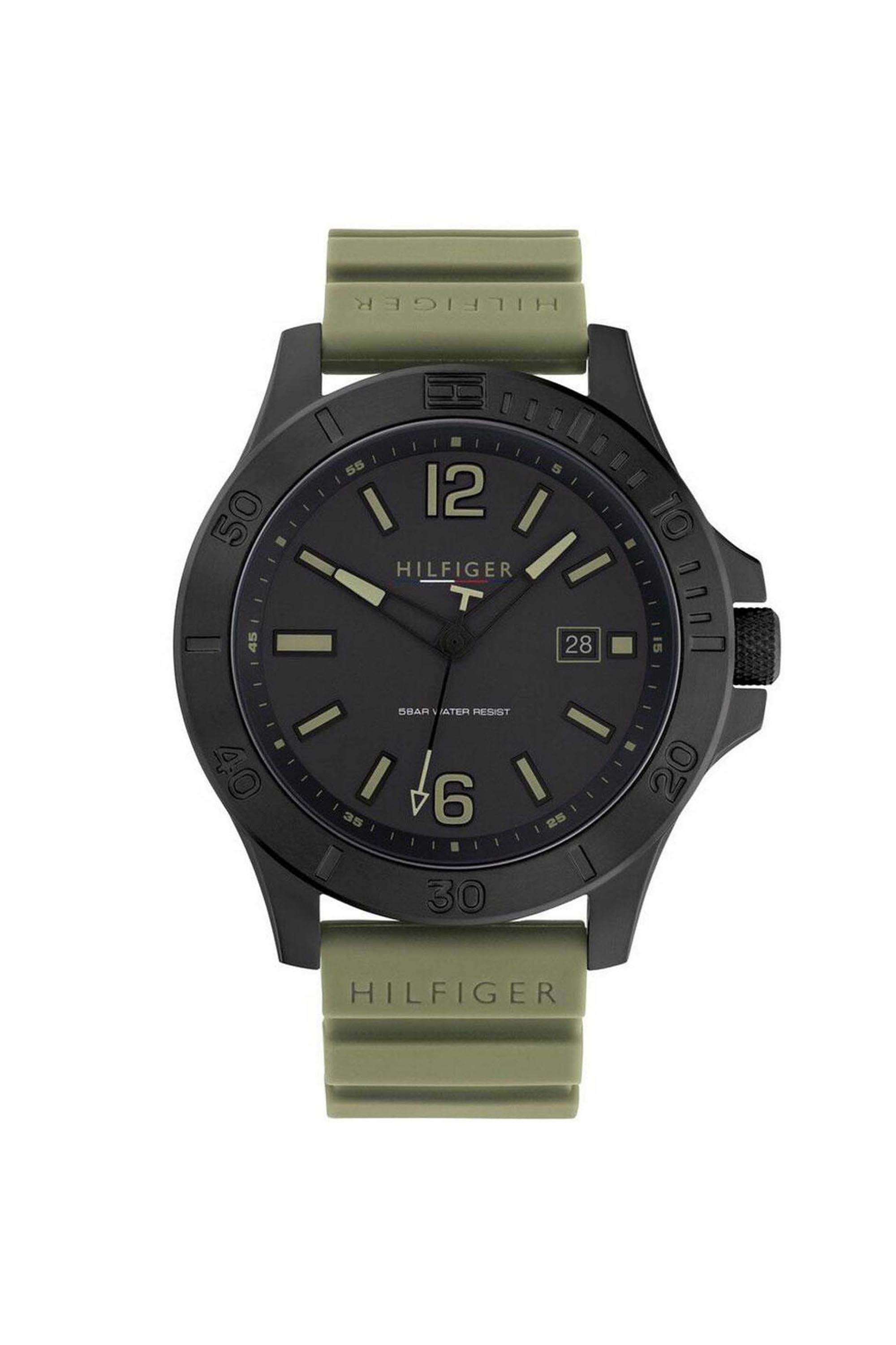 Ryan-Men-s-46-mm-Quartz-Analogue-Watch---Green-Dial-with-Green-Silicone-Strap-(TH1791992)