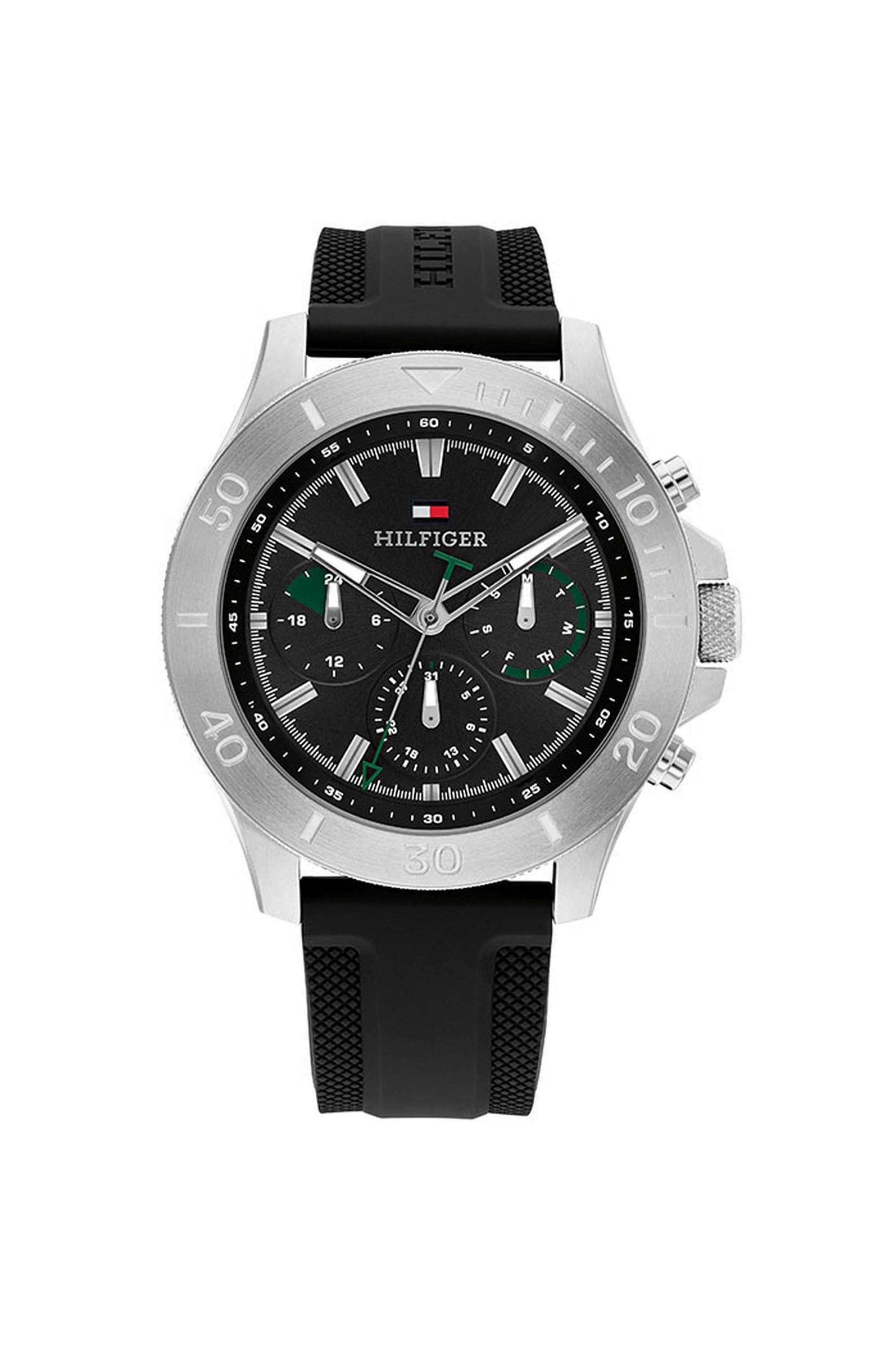 Bryan-Men-s-46-mm-Quartz-Analogue-Watch---Black-Dial-with-Black-Silicone-Strap-(TH1792111)