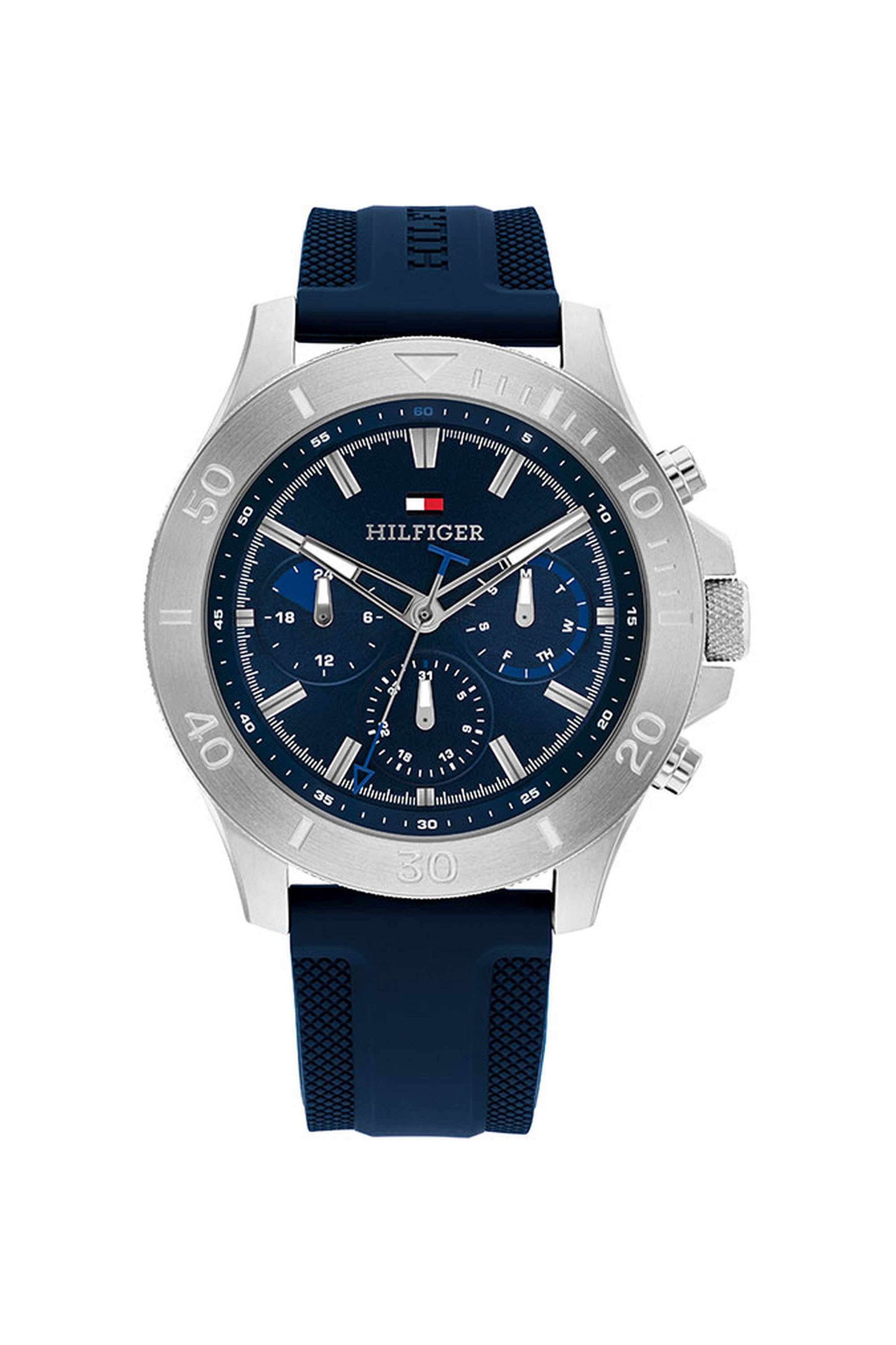 Bryan-46-mm-Quartz-Analogue-Watch-For-Men---Blue-Dial-with-Blue-Silicone-Strap-(TH1792112)