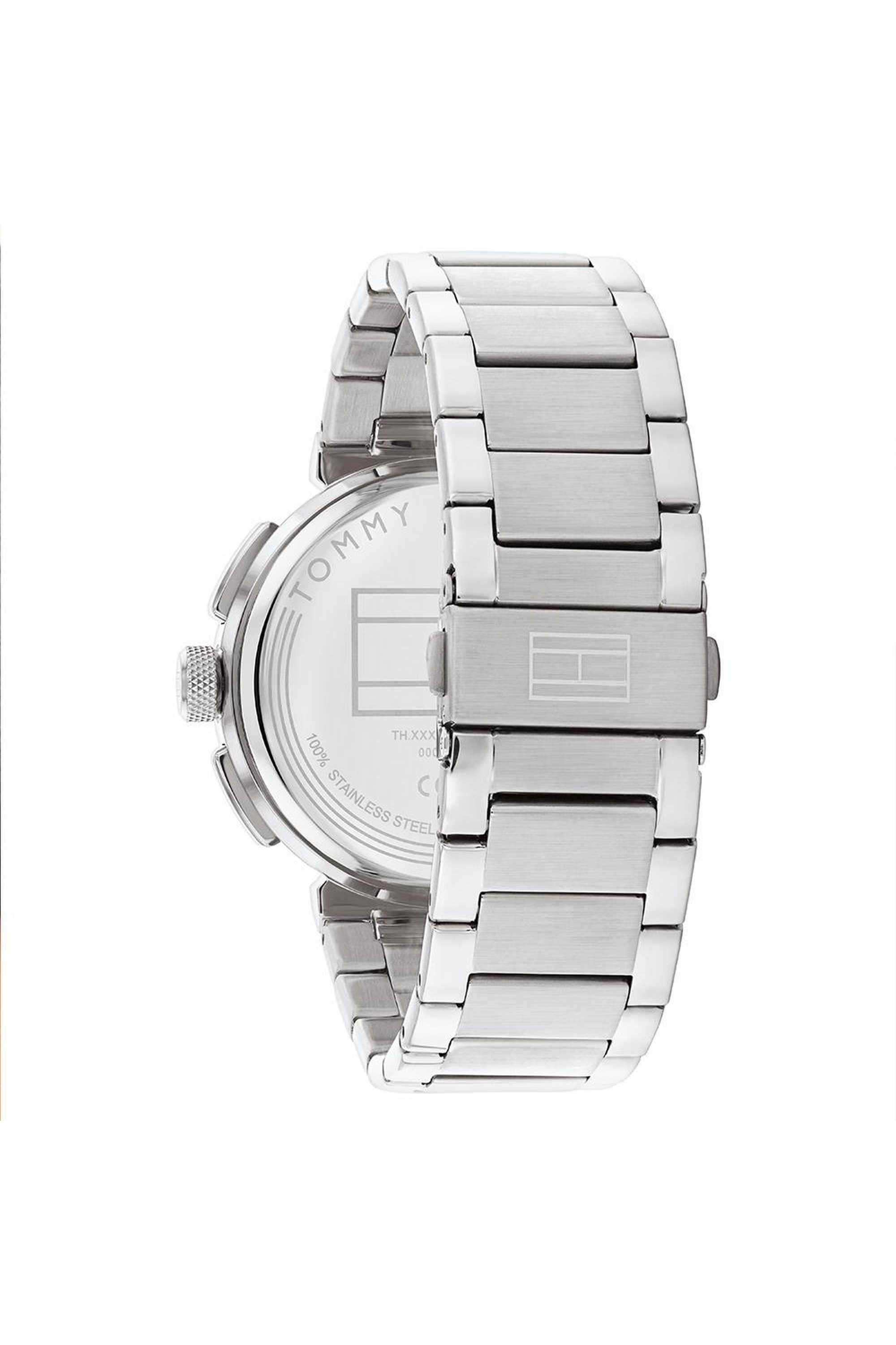 Lorenzo-Men-s-44-mm-Quartz-Chronograph-Watch---Green-Dial-with-Silver-Stainless-Steel-Strap-(TH1792117)