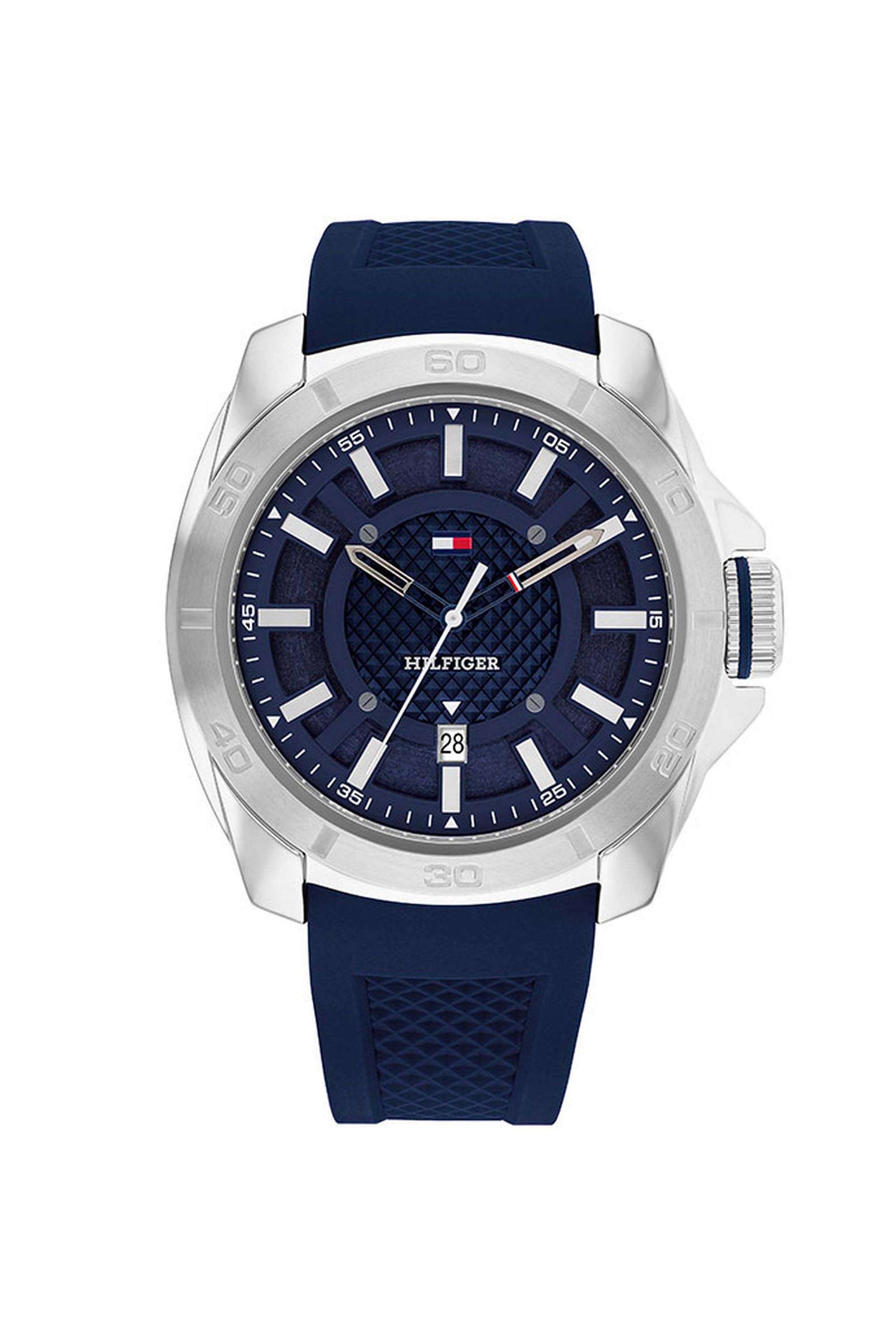 Windsurf-Men-s-50-mm-Quartz-Analogue-Watch---Blue-Dial-with-Blue-Silicone-Strap-(TH1792134)