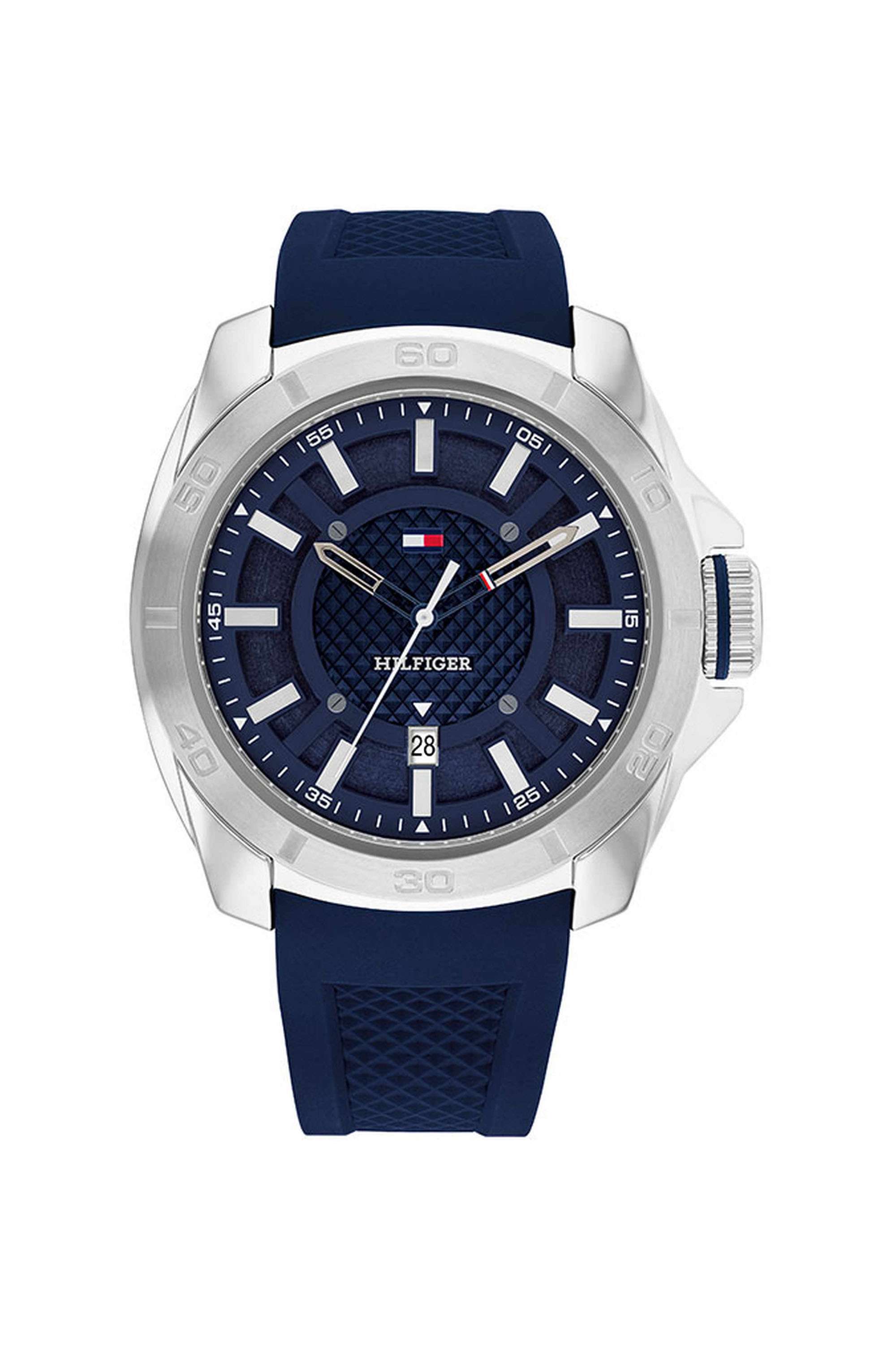 Windsurf-50-mm-Quartz-Analogue-Watch-For-Men---Blue-Dial-with-Blue-Silicone-Strap-(TH1792134)