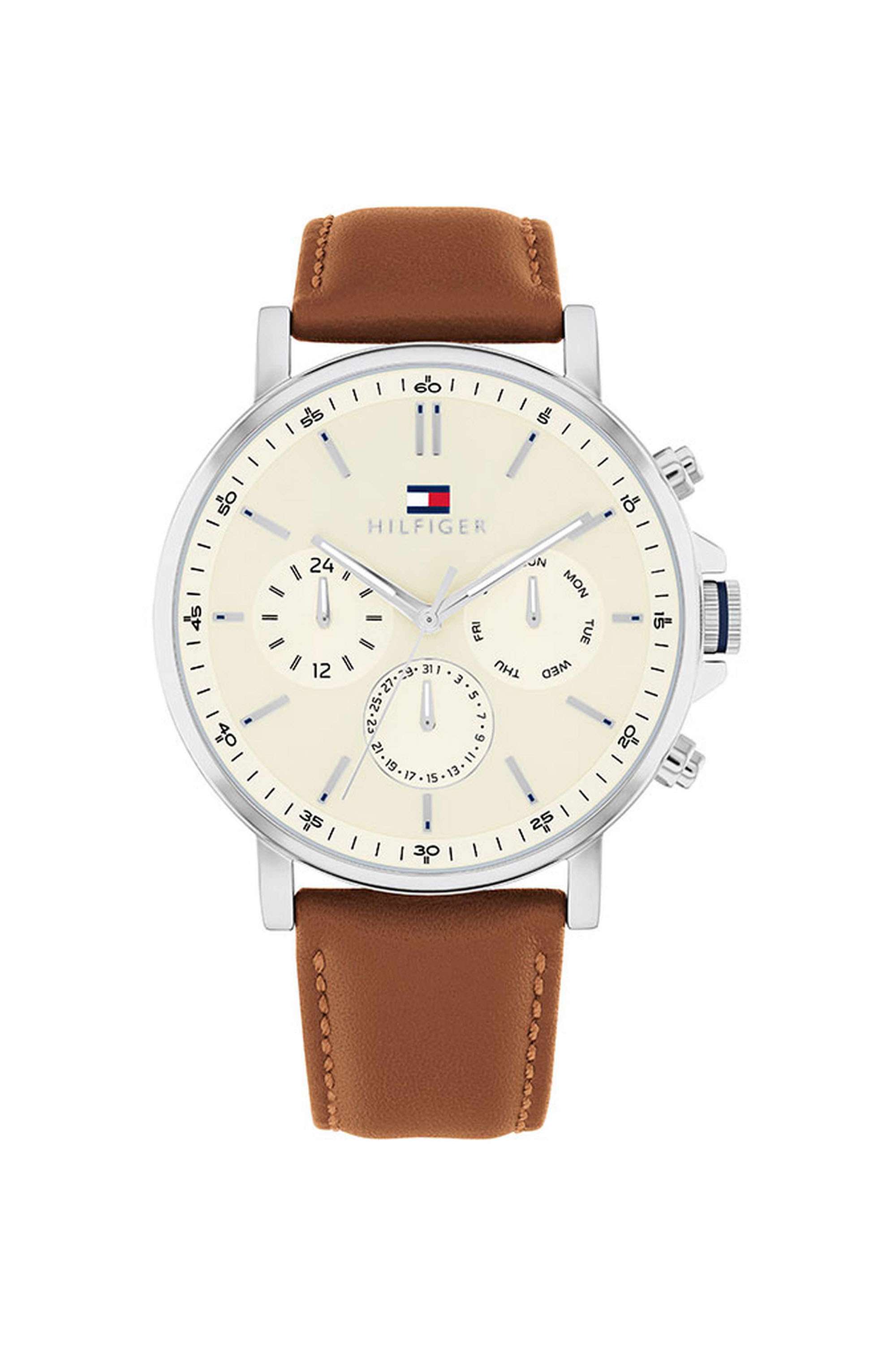 Tyson-44-mm-Quartz-Analogue-Watch-For-Men---White-Dial-with-Brown-Leather-Strap-(TH1792143)
