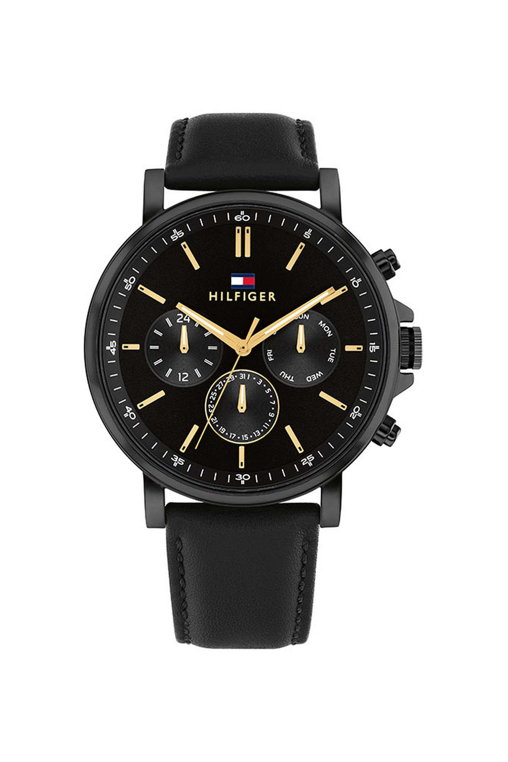 Tyson-44-mm-Quartz-Analogue-Watch-For-Men---Black-Dial-with-Black-Leather-Strap-(TH1792144)