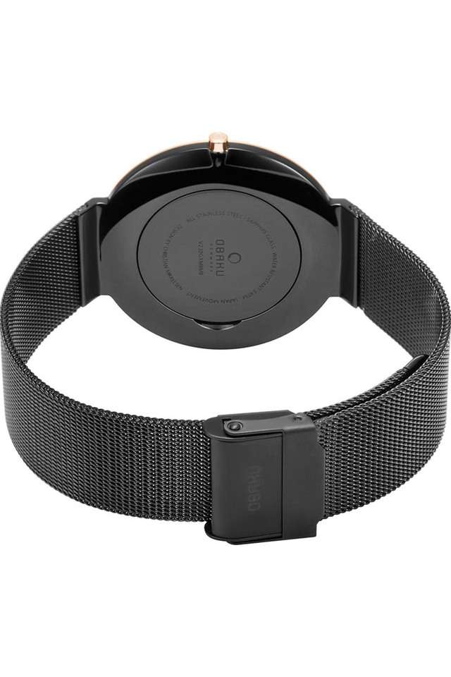 Mens-Papir-Night-Black-Dial-Stainless-Steel-Analog-Watch---V230GXMBMB