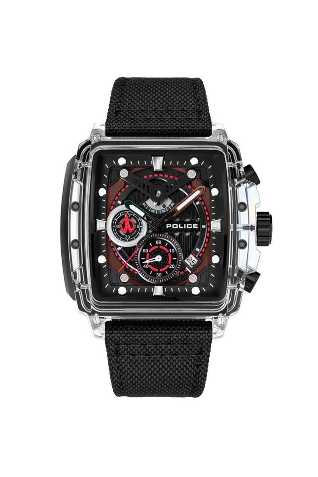 Clout-43x43.8-mm-Polyurethane-Black-Dial-Analogue-Wrist-Watch-for-Men---PLPEWGC00770X0