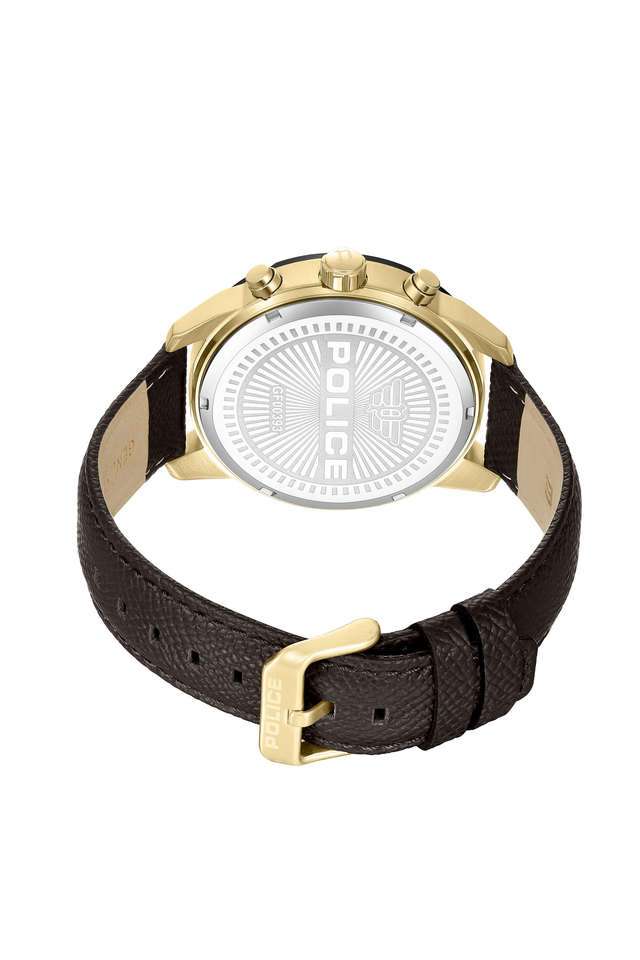 Quartz-45-mm-Black-Dial-Leather-Analogue-Watch-For-Men---PLPEWGF0039340