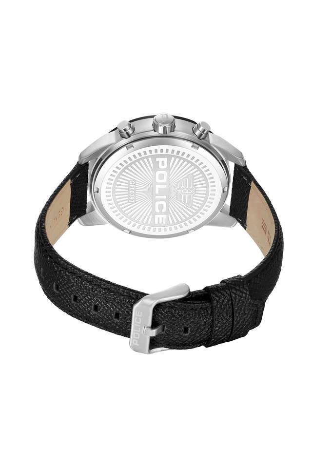 Quartz-45-mm-Black-Dial-Leather-Analogue-Watch-For-Men---PLPEWGF0039341