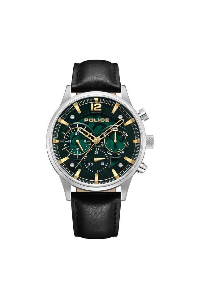 Quartz-44-mm-Green-Dial-Leather-Analogue-Watch-For-Men---PLPEWGF0040201