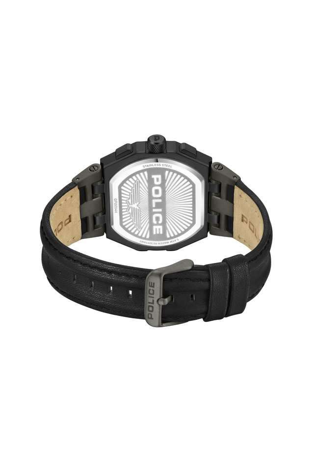 Newness-FW24-Quartz-45-mm-Black-Dial-Leather-Wrist-Watch-for-Men---PLPEWGF0054401