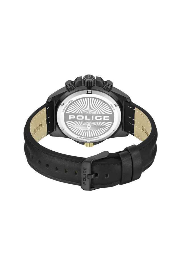 Newness-FW24-Quartz-46-mm-Black-Dial-Leather-Wrist-Watch-for-Men---PLPEWGF0054503