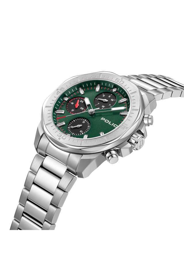 Buy POLICE NoColour Quartz 43 mm Green Dial Stainless Steel