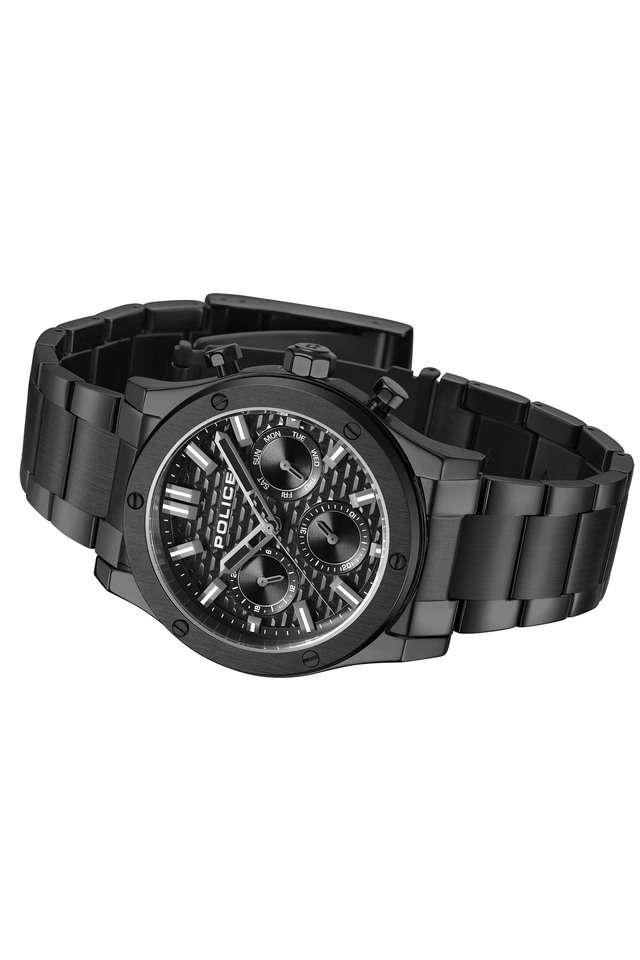 Buy POLICE NoColour Avondale Quartz 42 mm Black Dial Stainless
