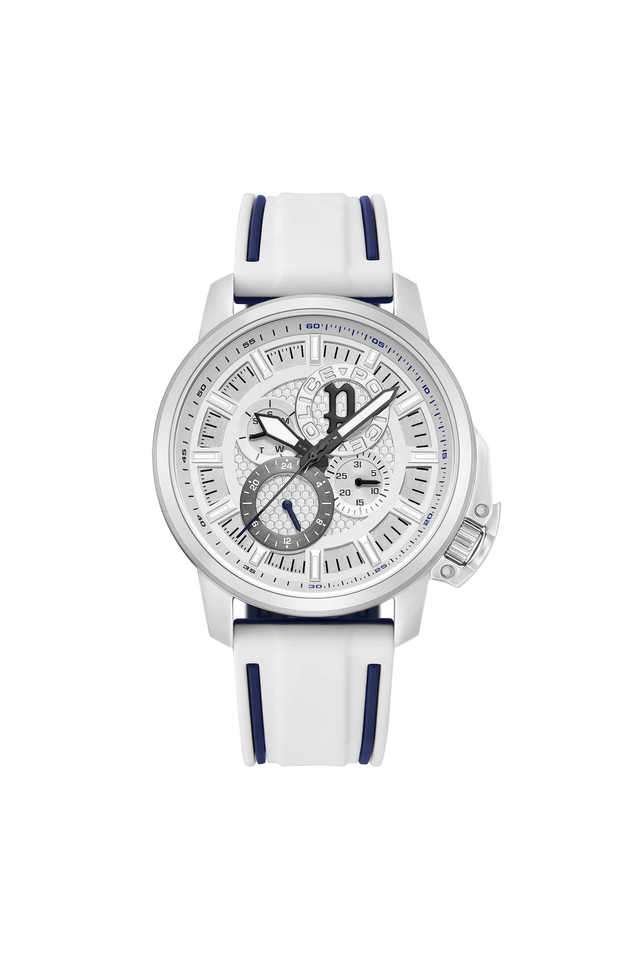 Buy POLICE NoColour Quartz 44 mm White Dial Silicone Analog Watch