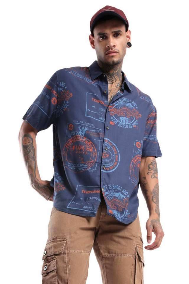 Printed-Viscose-Regular-Fit-Men-s-Casual-Shirt