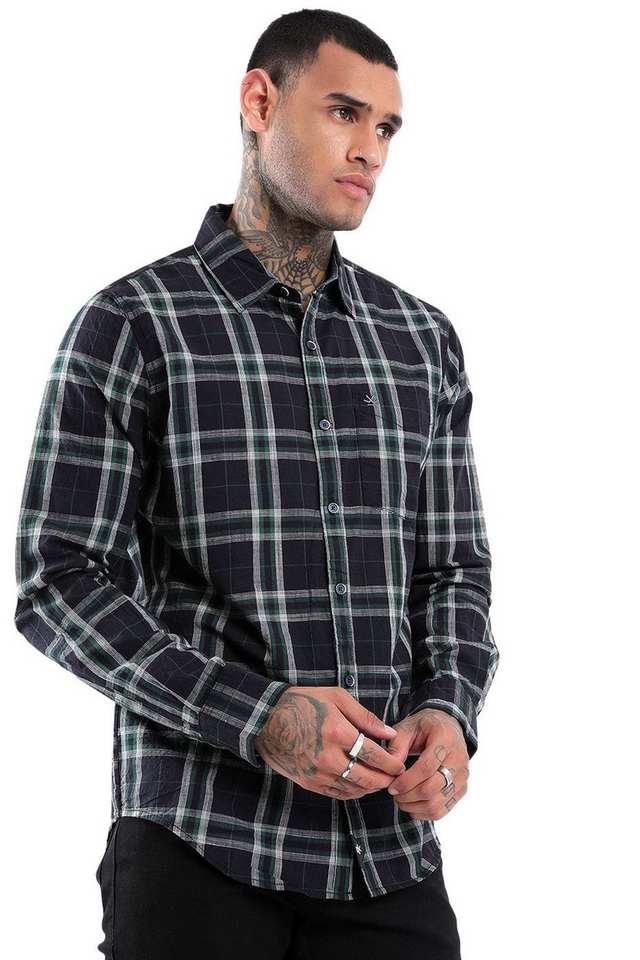 Checks-Cotton-Slim-Fit-Men-Casual-Wear-Shirt