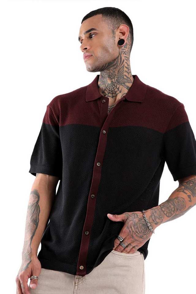 Textured-Cotton-Regular-Fit-Men-s-Casual-Shirt