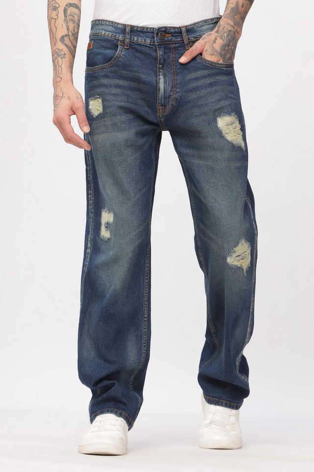 Light-Wash-Cotton-Straight-Fit-Men-s-Jeans