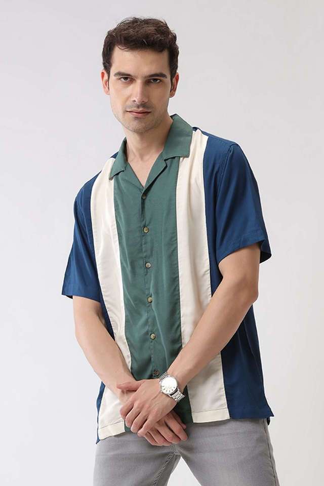 Stripes-Viscose-Regular-Fit-Men-s-Casual-Shirt