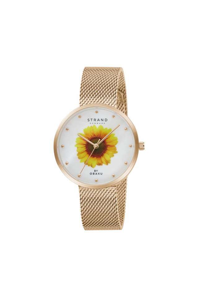 Womens-35-mm-Sunflower-Rose-Silver-Dial-Stainless-Steel-Analogue-Watch---S700LXVWMV-DS