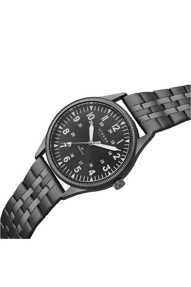 Mens-47.5-mm-Reef-Dark-Black-Dial-Stainless-Steel-Analogue-Watch---S724GXBBSB
