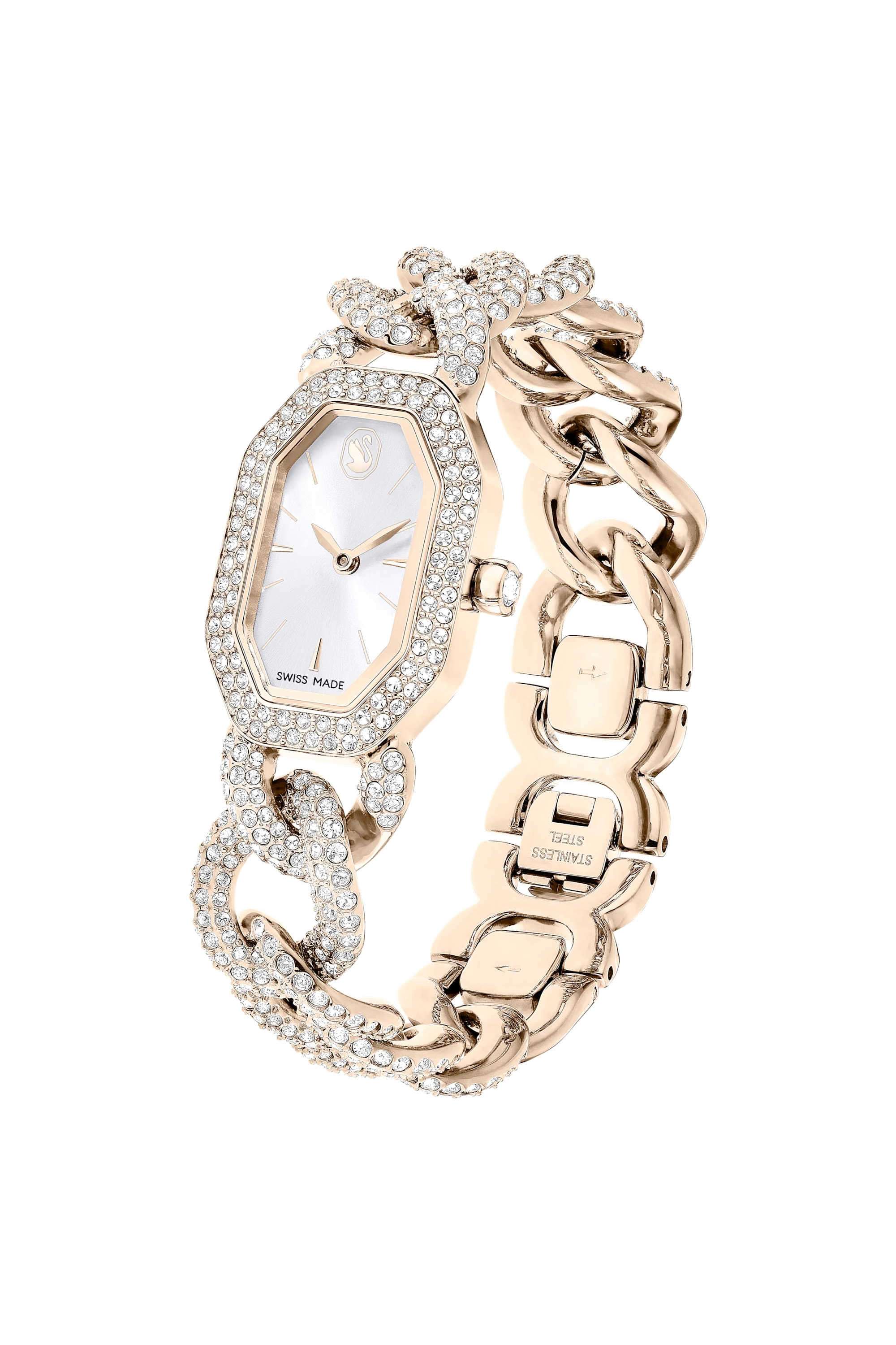 NEZCA　Swarovski　ウォレットチェーン Buy Swarovski White Dextera Women's Analog Quartz Watch - Gold