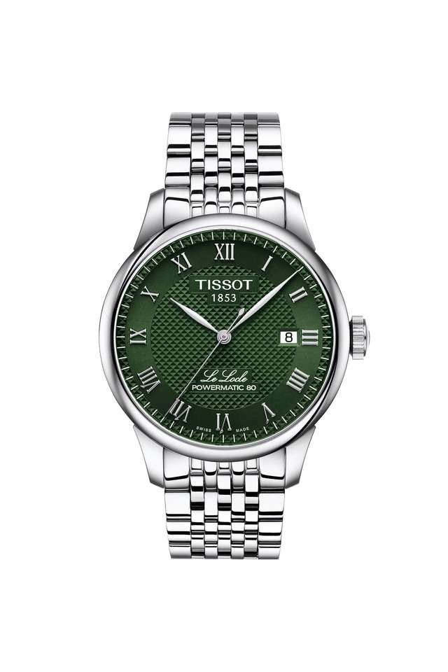 Le-Locle-39-mm-Green-Dial-Stainless-Steel-Analogue-Wrist-Watch-for-Men---T0064071109300