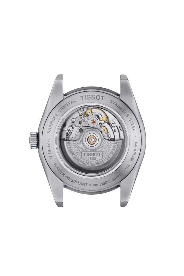 Gentleman-Powermatic-80-Silicium-40-mm-Green-Dial-Stainless-Steel-Analogue-Watch-For-Men---T1274071135100