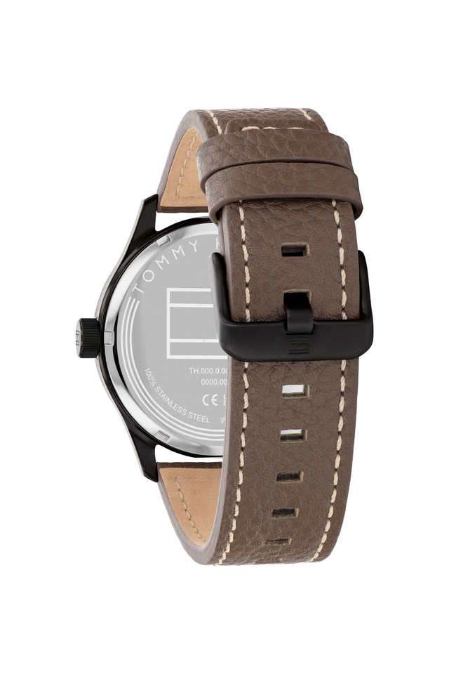 Forrest-43-mm-Black-Dial-Leather-Analogue-Watch-For-Men---TH1710560