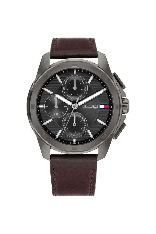 Walker-44-mm-Grey-Dial-Leather-Analogue-Wrist-Watch-for-Men---TH1710623