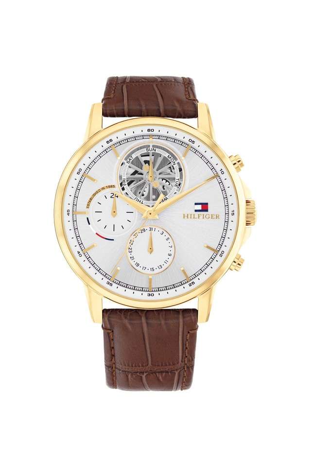 Stewart-44-mm-Silver-Dial-Leather-Analogue-Wrist-Watch-for-Men---TH1710631