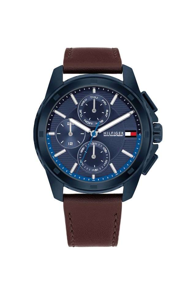 Walker-44-mm-Blue-Dial-Leather-Analogue-Wrist-Watch-for-Men---TH1710632