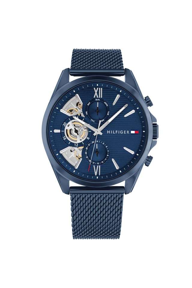 Quartz-44-mm-Blue-Dial-Stainless-Steel-Analogue-Watch-for-Men---TH1710648