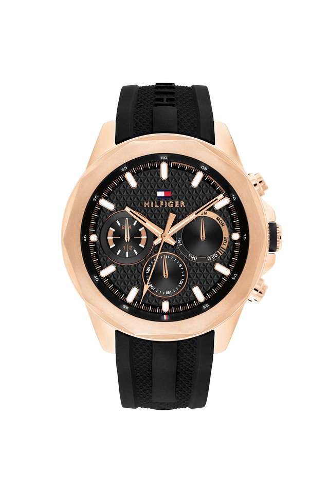 Quartz-46-mm-Black-Dial-Silicone-Analogue-Watch-for-Men---TH1710650
