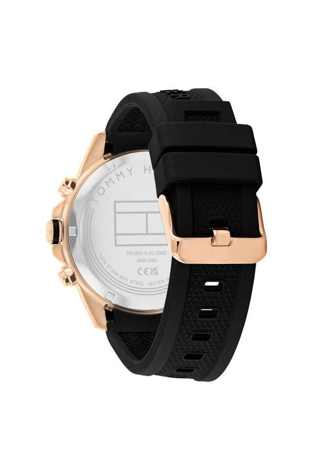 Quartz-46-mm-Black-Dial-Silicone-Analogue-Watch-for-Men---TH1710650