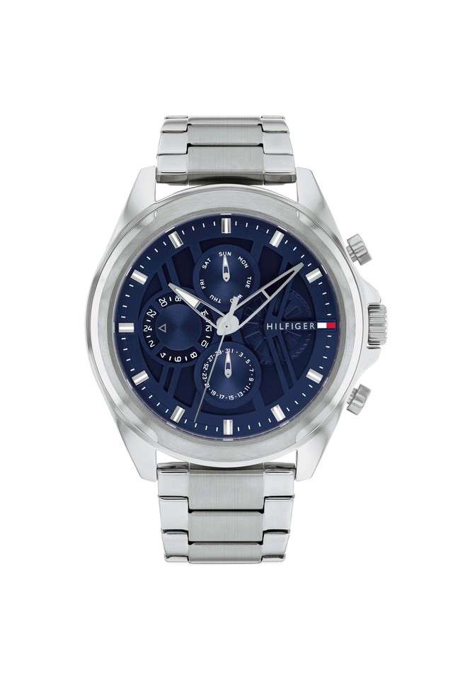 Quartz-48-mm-Blue-Dial-Stainless-Steel-Analogue-Watch-for-Men---TH1710656
