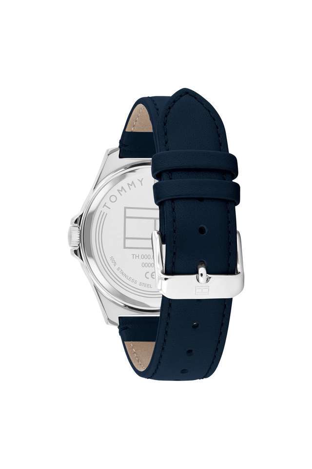 Quartz-42-mm-Blue-Dial-Leather-Analogue-Watch-for-Men---TH1710666
