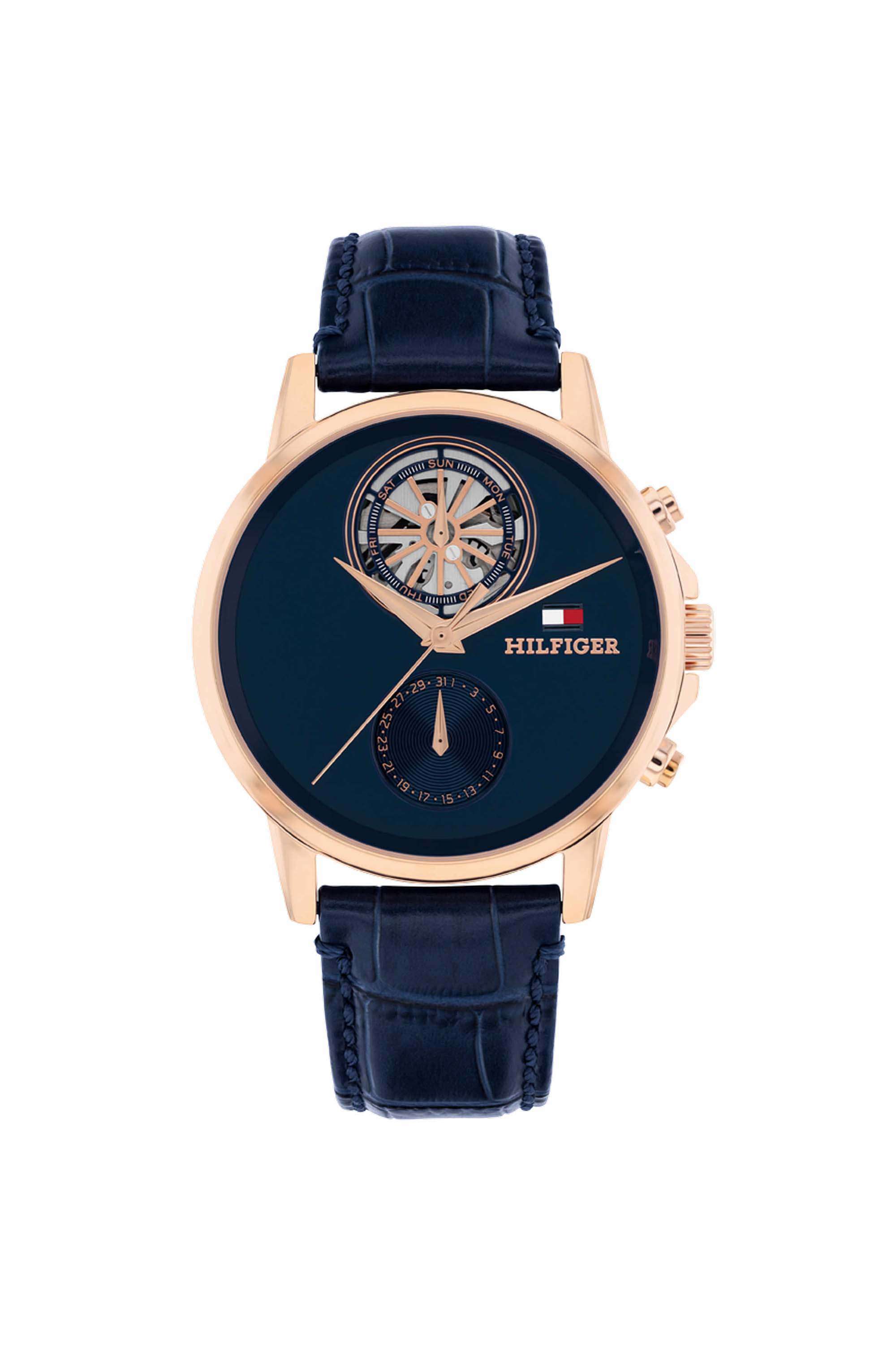 Stewart-40-mm-Blue-Dial-Leather-Analogue-Watch-For-Men---TH1710747W