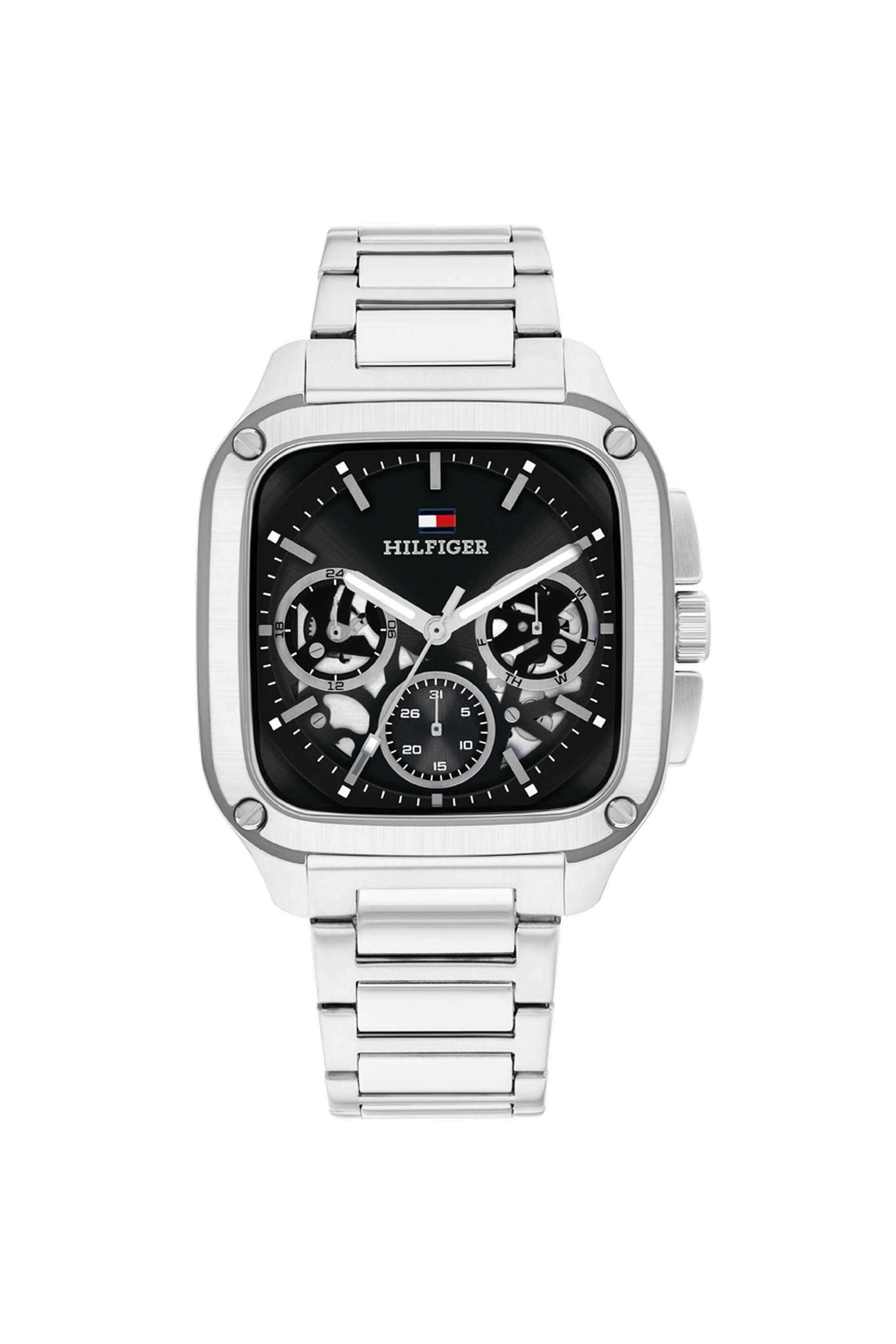 Herald-39-mm-Black-Dial-Stainless-Steel-Analogue-Watch-For-Men---TH1710758W
