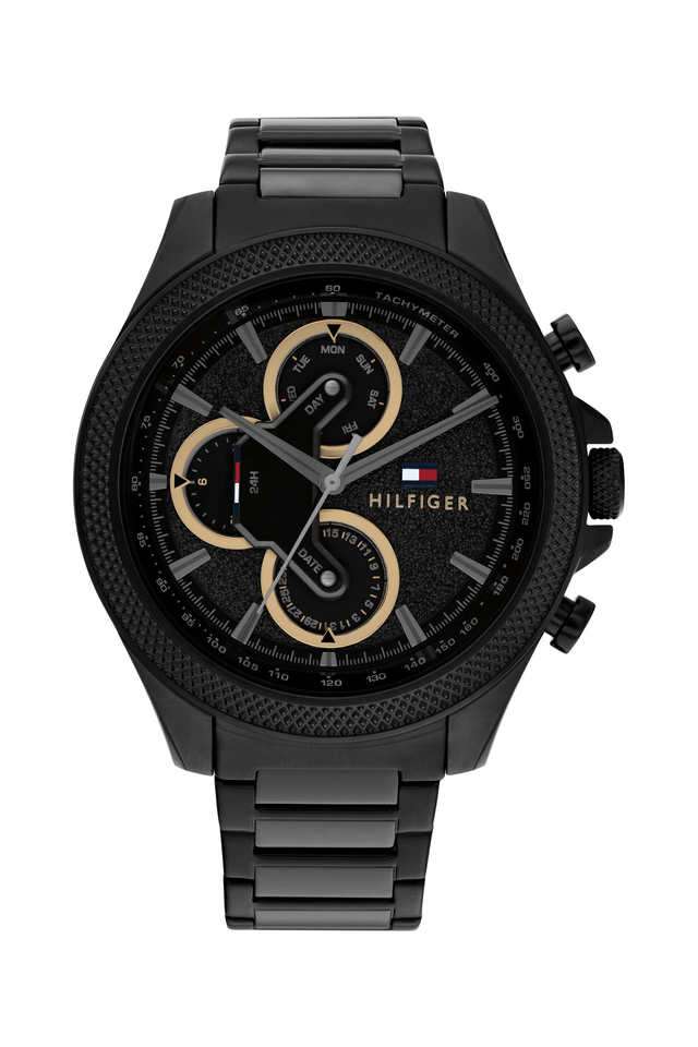 Clark-46-mm-Black-Dial-Stainless-Steel-Analogue-Watch-For-Men---TH1792081