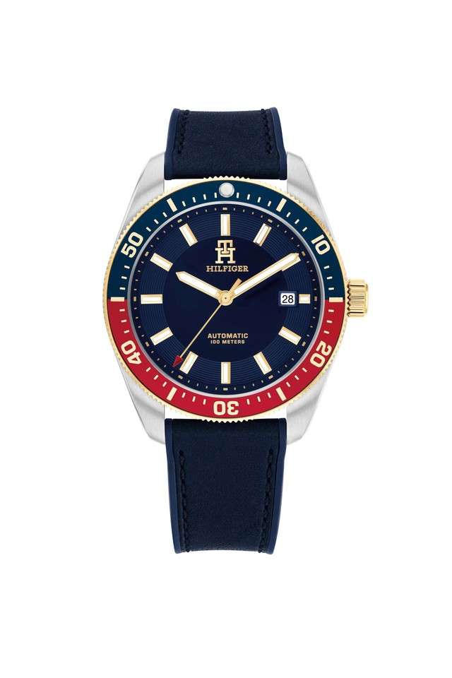 Mechanical-Hand-Wind-40-mm-Blue-Dial-Silicone-Analogue-Watch-for-Men---TH1792141W