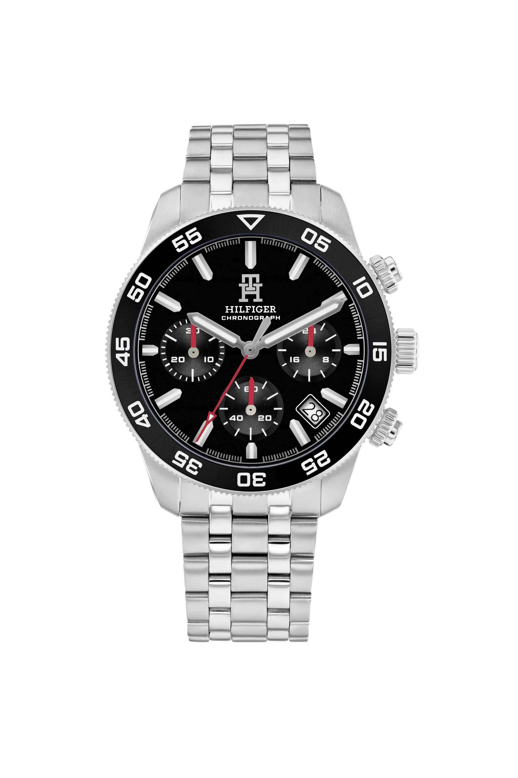 TH85-41-mm-Black-Dial-Stainless-Steel-Chronograph-Watch-For-Men---TH1792156W