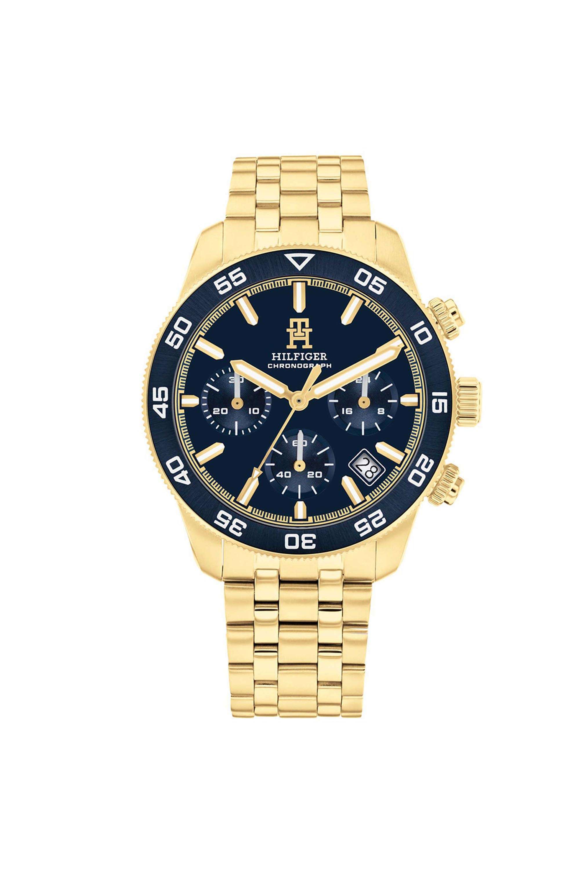Fall-Winter-Collection-24-Men-s-41-mm-Quartz-Analogue-Watch---Blue-Dial-with-Gold-Stainless-Steel-Strap-(WTH1792158)