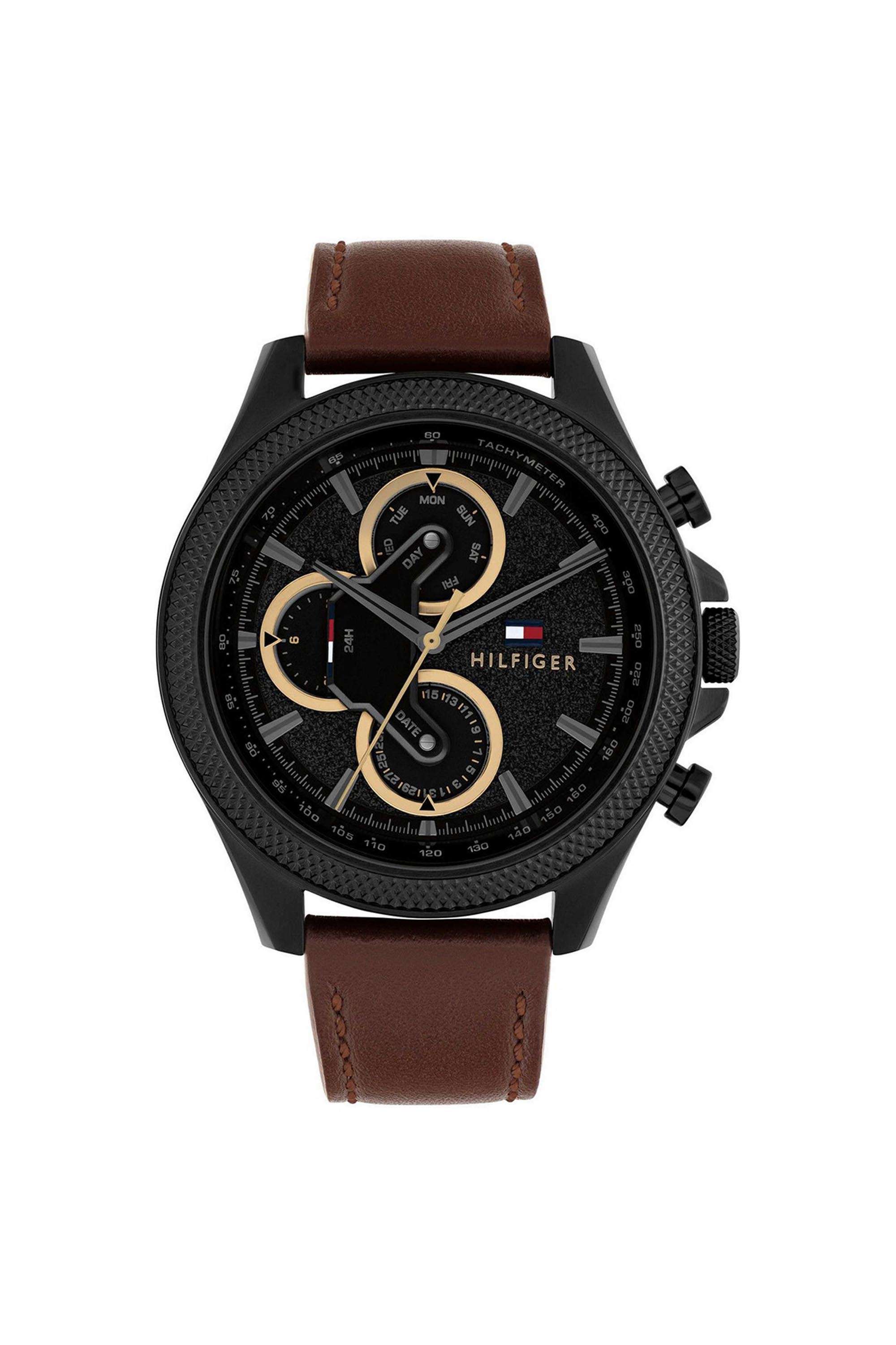 May-24-Market-Men-s-46-mm-Quartz-Analogue-Watch---Black-Dial-with-Brown-Leather-Strap-(WTH1792164W)