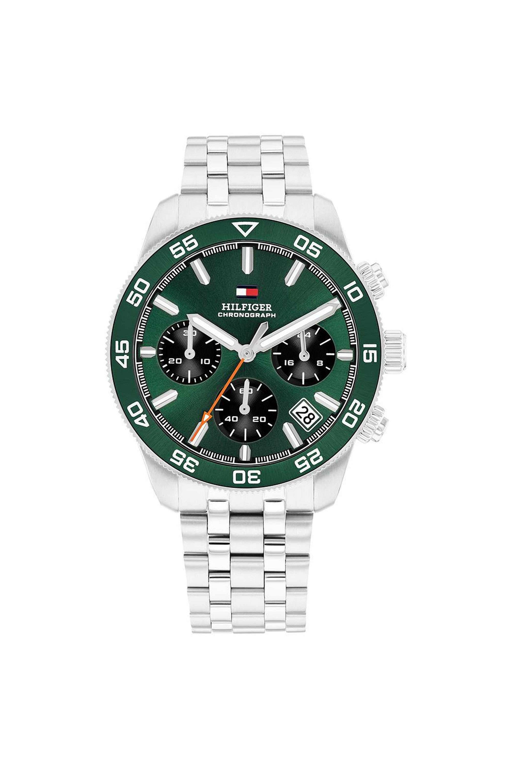 TH85-41-mm-Quartz-Analogue-Watch-For-Men---Green-Dial-with-Silver-Stainless-Steel-Strap-(TH1792214)