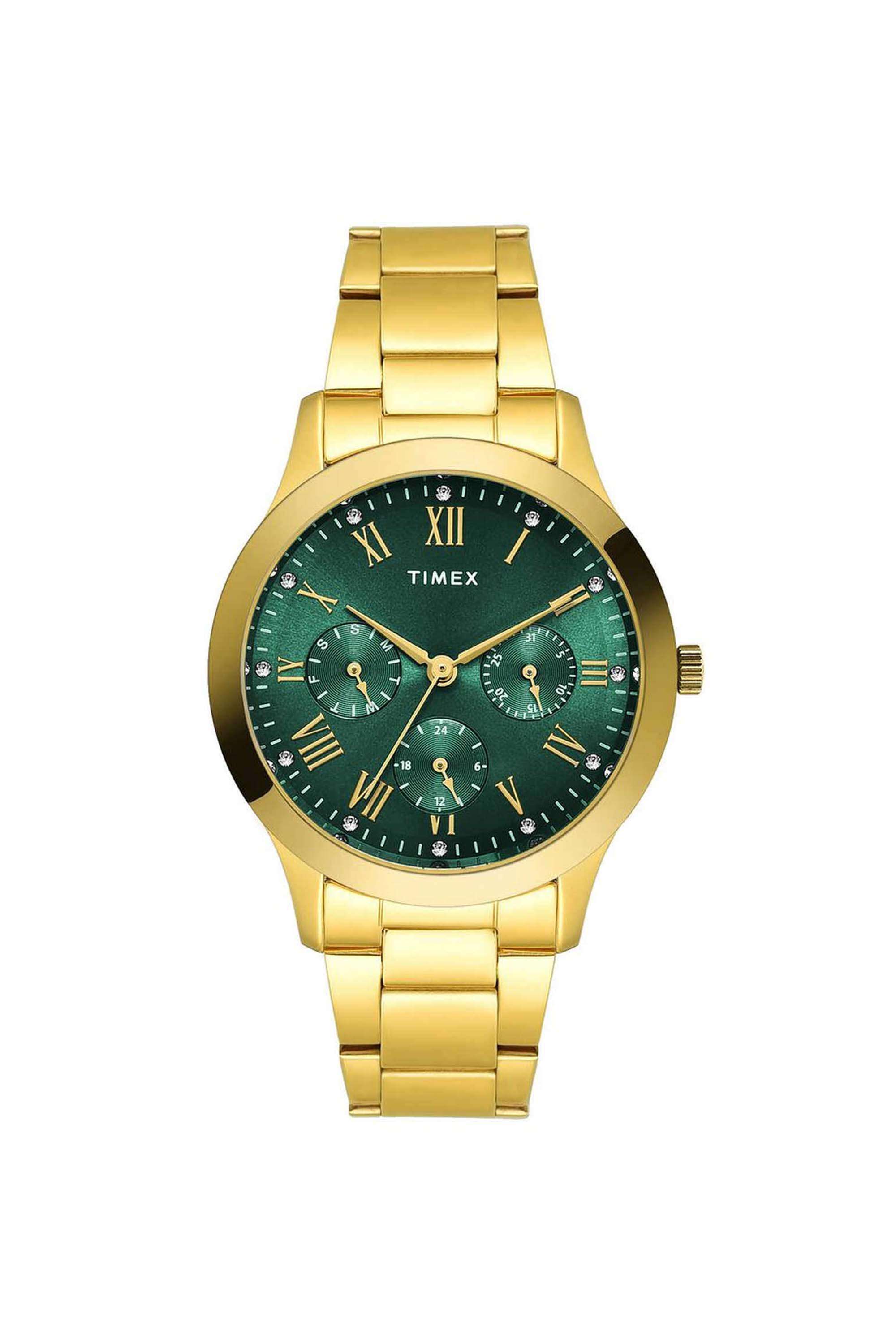 36.5-mm-Green-Dial-Stainless-Steel-Analogue-Watch-For-Women---TW000Q821