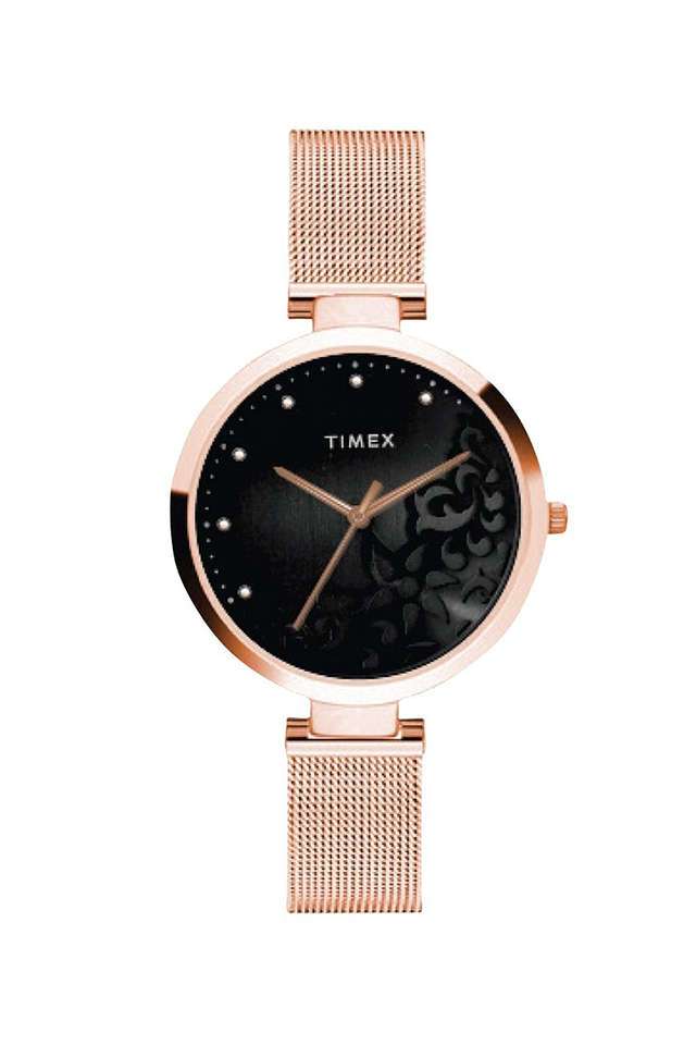 Womens-Black-Dial-Metallic-Analogue-Watch---TW000X222